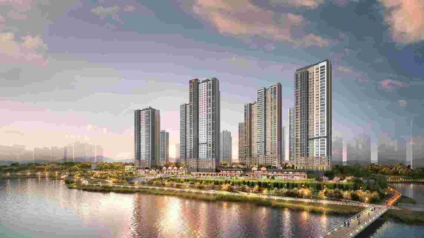 'e편한세상 성성호수공원' 단지 투시도./DL이앤씨 제공