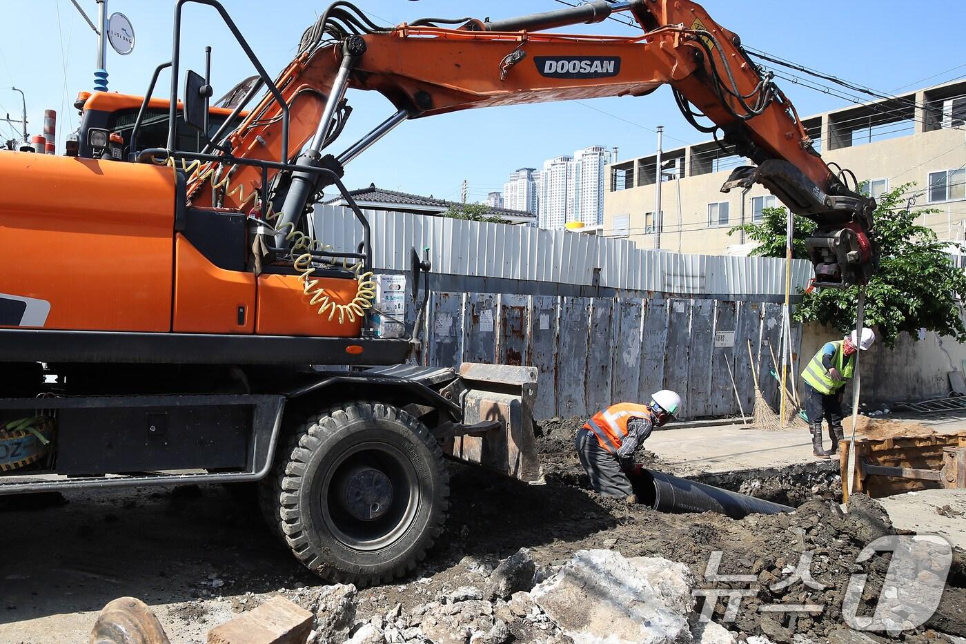 대구의 한 공사현장 모습. /뉴스1 ⓒ News1 공정식 기자