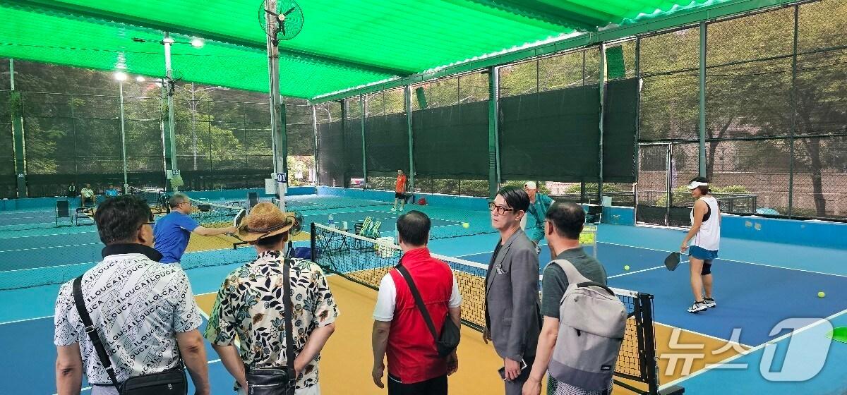 본문 이미지 - 대전시의회 대전 체육 발전을 위한 연구회 현지 시찰 모습(대전시의회 제공. 재판매 및 DB금지)/뉴스1