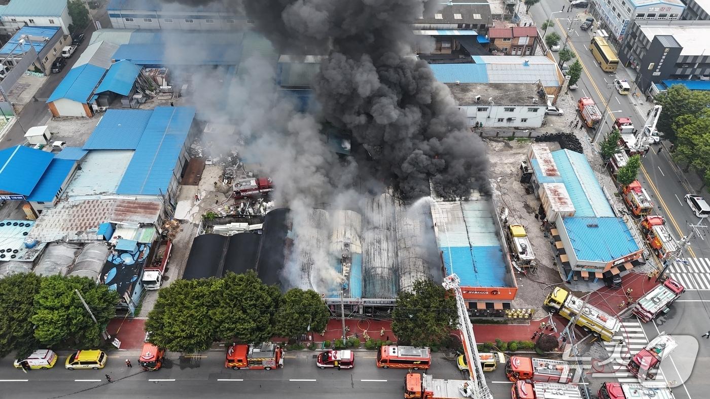 화재 현장(경남소방본부 제공. 재판매 및 DB금지). 2025.6.28