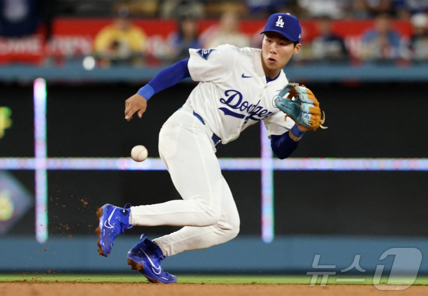 LA 다저스 김혜성이 3일(한국시간) 열린 2025 메이저리그 뉴욕 메츠전에서 4타수 2안타 1도루로 활약했다. ⓒ 로이터=뉴스1