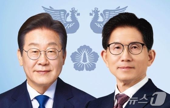 본문 이미지 - 이재명 대통령&#40;왼쪽&#41;과 김문수 전 국민의힘 대통령 후보. ⓒ News1 김지영 디자이너
