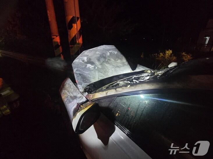 본문 이미지 - 서산 인지면 교통사고 현장. (서산소방서 제공, 재판매 및 DB금지) / 뉴스1 