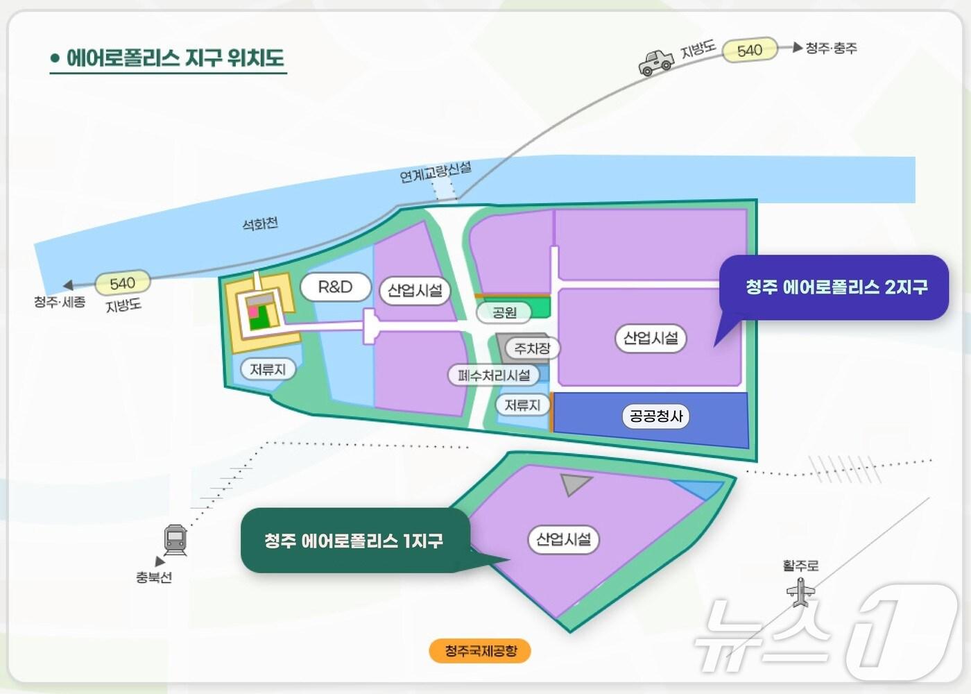 본문 이미지 - 에어로폴리스2지구.(충북도 제공. 재판매 및 DB금지)