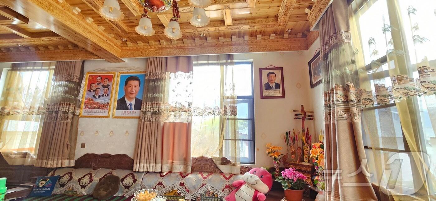 시짱&#40;티베트&#41; 자치구 린쯔시 바이구 가라촌 주민의 집 내부 모습. ⓒ News1 정은지 특파원