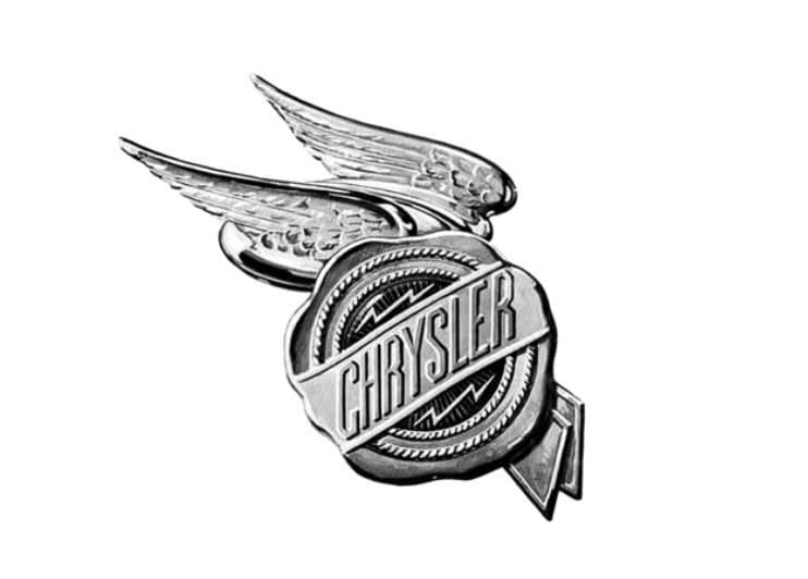 본문 이미지 - 크라이슬러의 최초 로고. (출처: Unknown author, Public domain, via Wikimedia Commons)