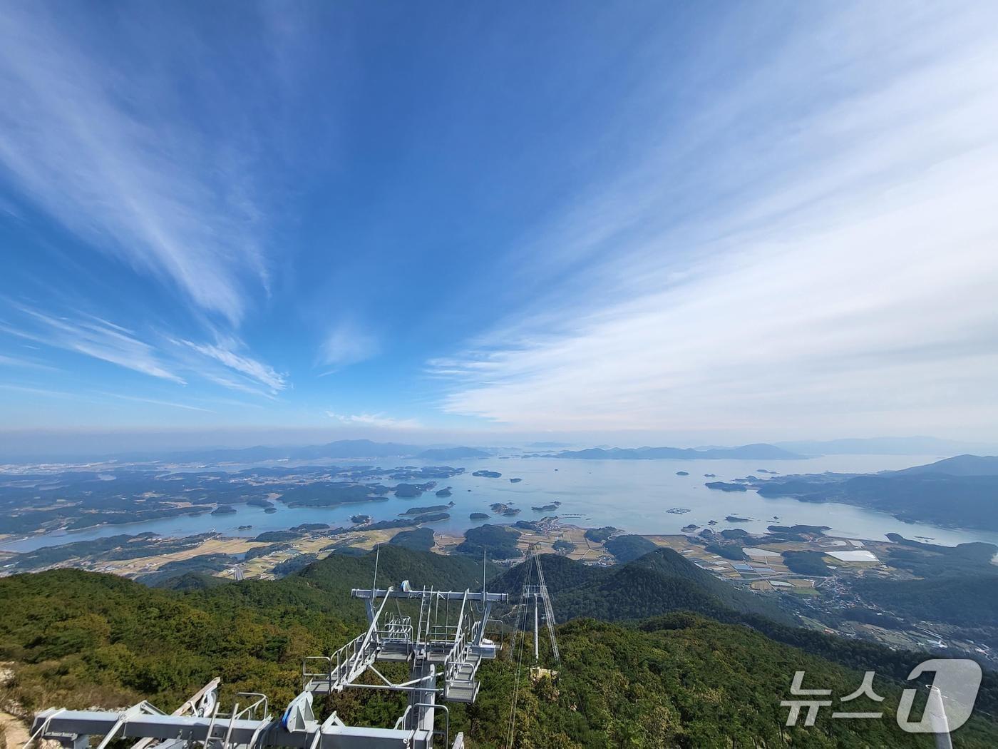 본문 이미지 - 하동 금오산 일원 남해안 전경.(하동군 제공. 재판매 및 DB금지)
