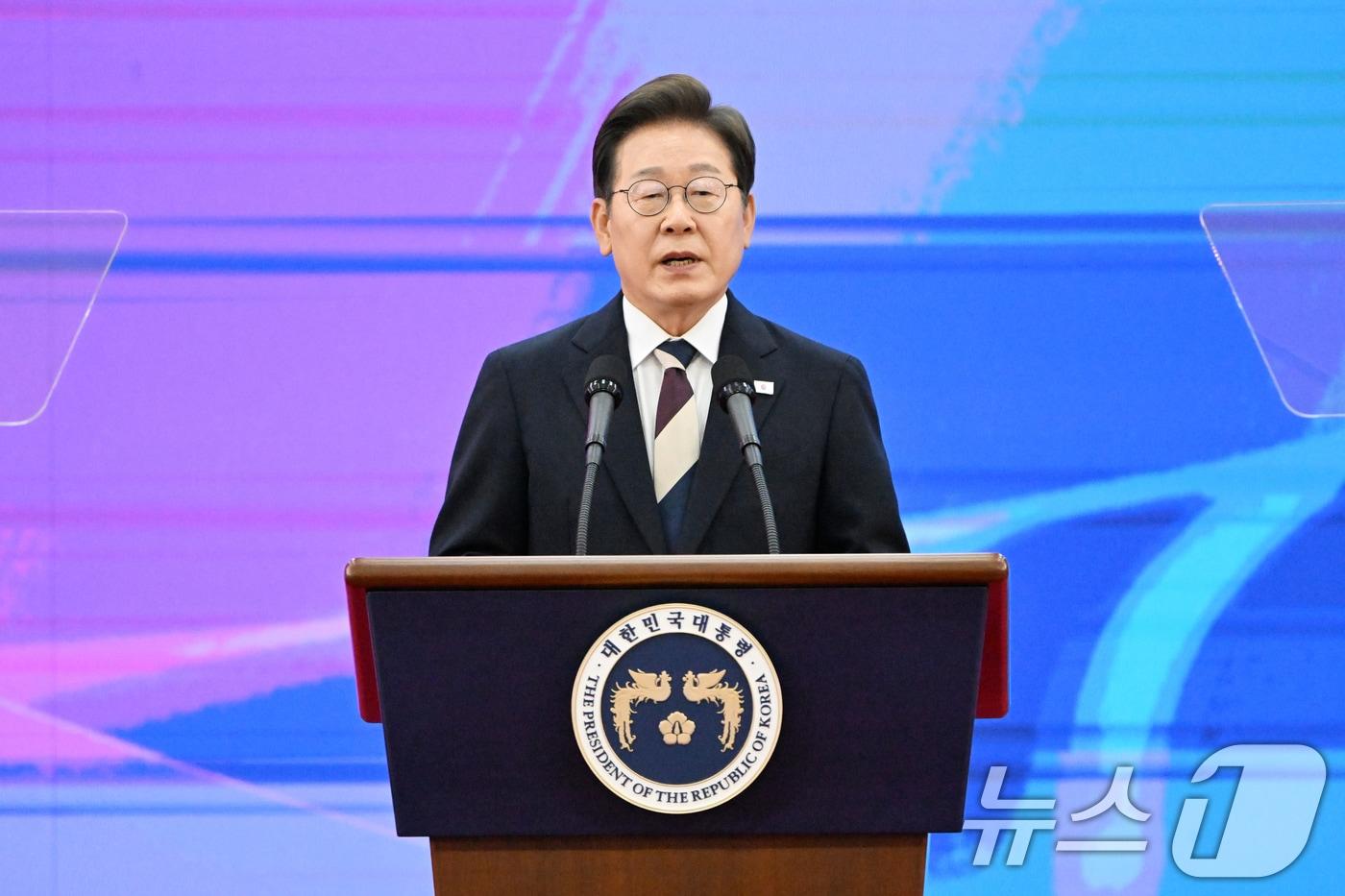 이재명 대통령이 4일 오전 서울 여의도 국회에서 제21대 대통령 취임사를 발표하고 있다. 2025.6.4/뉴스1 ⓒ News1 국회사진기자단