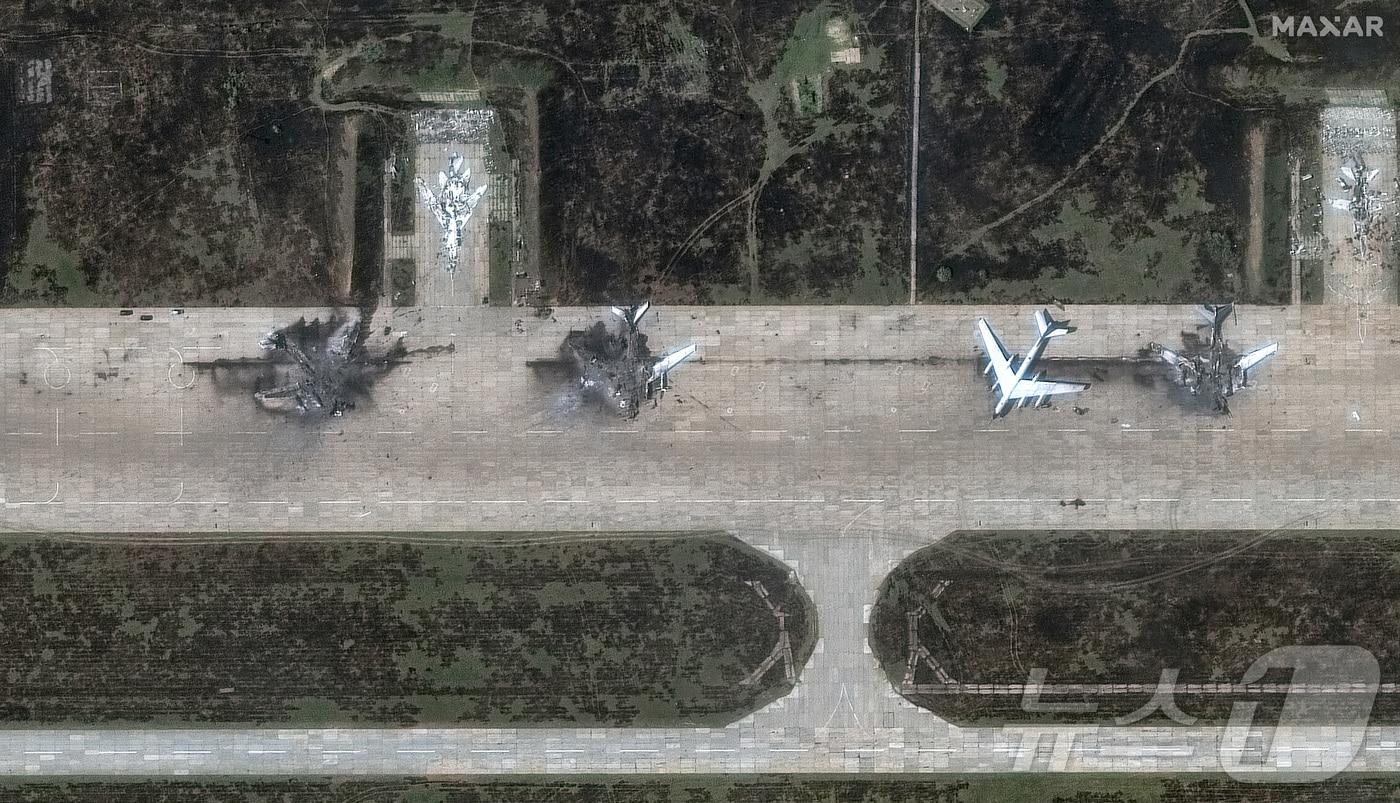 우크라이나 &#39;거미줄&#39; 작전이 진행된 모습. MAXAR TECHNOLOGIES via REUTERS ⓒ 로이터=뉴스1 ⓒ News1 신성철 기자