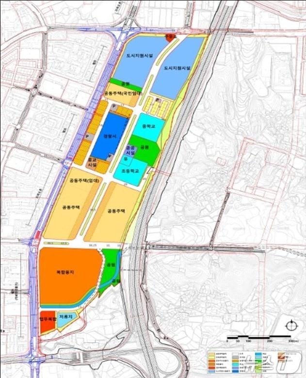 본문 이미지 - 오산 운암뜰 AI시티 도시개발사업 토지이용계획도.(경기도 제공, 재판매 및 DB 금지)