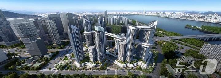 본문 이미지 - 용산 정비창 전면1구역 예상 조감도 (HDC현대산업개발 제공) 