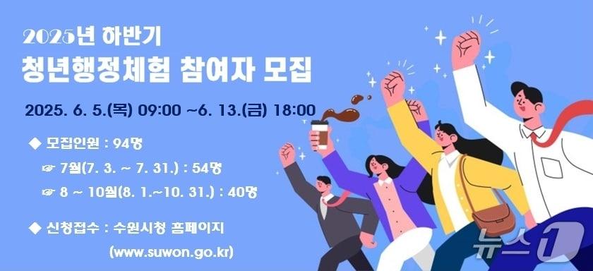 본문 이미지 - 경기 수원시 '2025 하반기 청년행정체험' 홍보물. (수원시 제공. 재판매 및 DB 금지) 2025.6.5/뉴스1