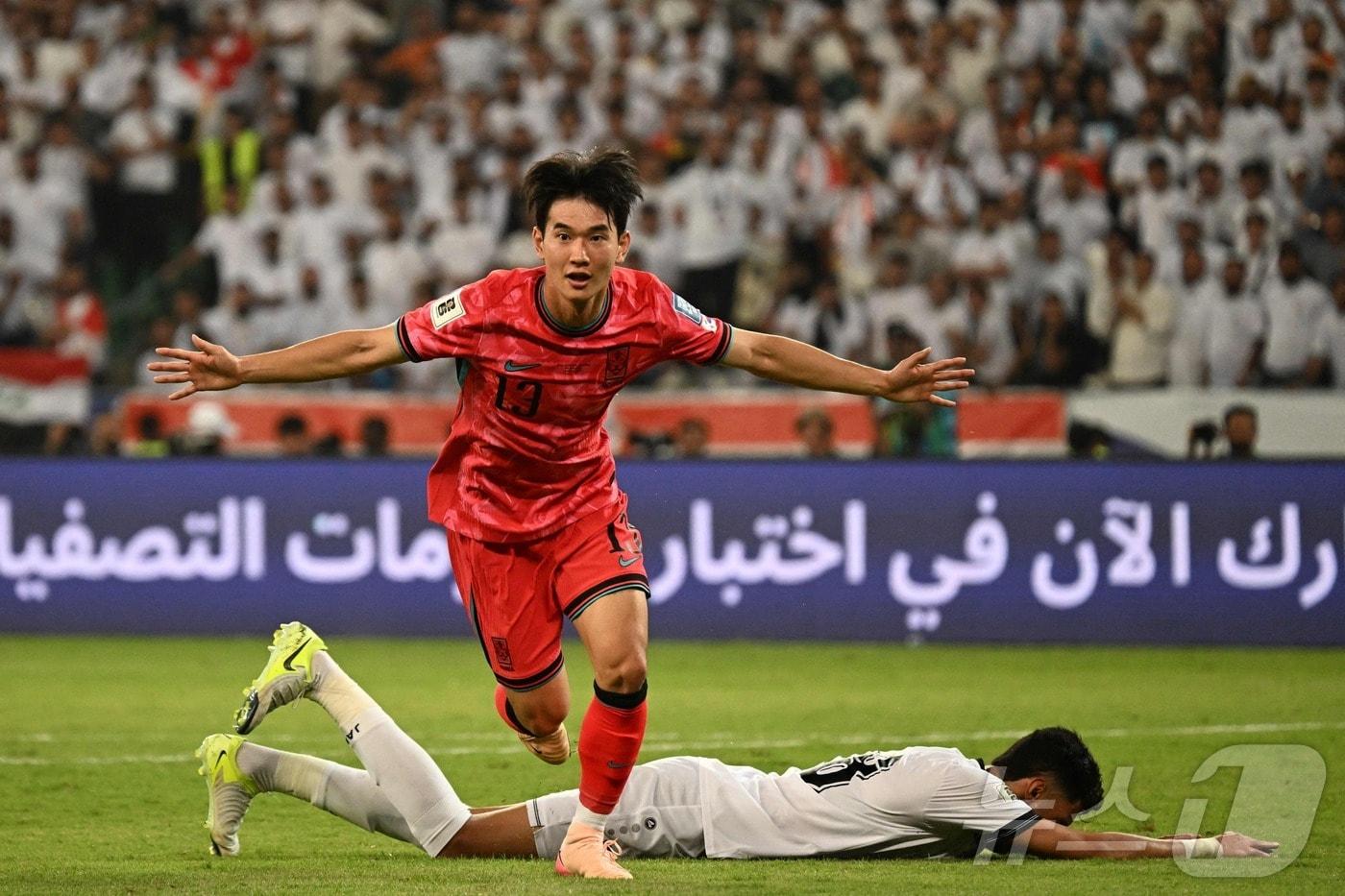 이라크 원정에서 선제골을 기록한 김진규 