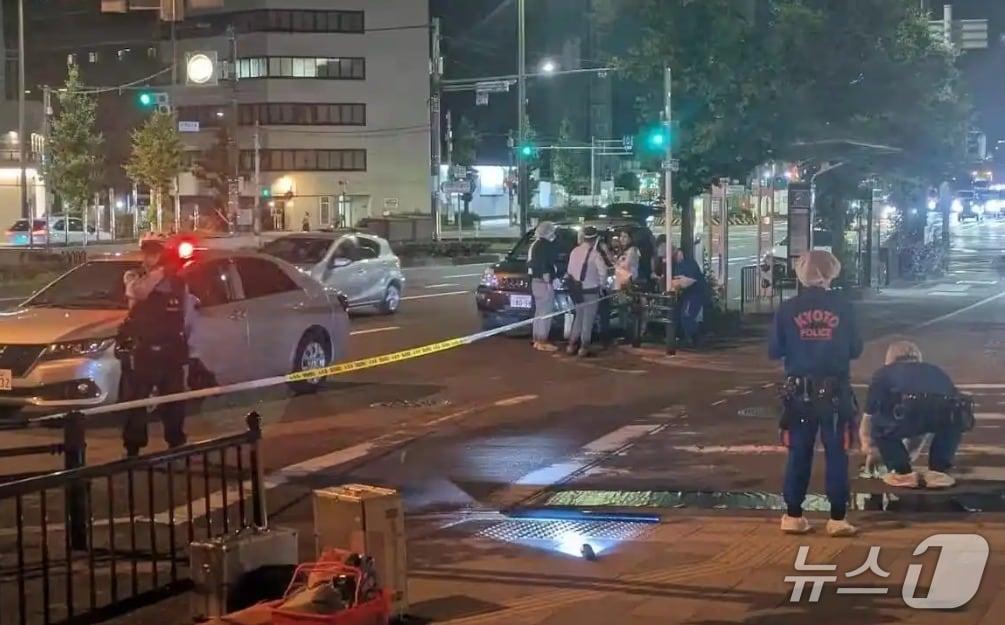 본문 이미지 - 지난 6일 저녁 중국인 관광객이 교토의 한 번화가에서 일본인 남성에게 습격을 당했다. (사진출처=훙성신문)