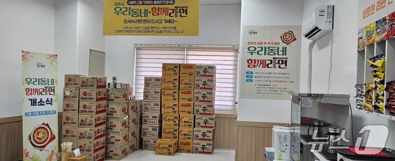 본문 이미지 - 송민준 팬클럽 '대한민준'이 파주시에 기부한 식료품이 '우리동네 함께라면'에 전달됐다. (파주시 제공, 재판매 및 DB금지)