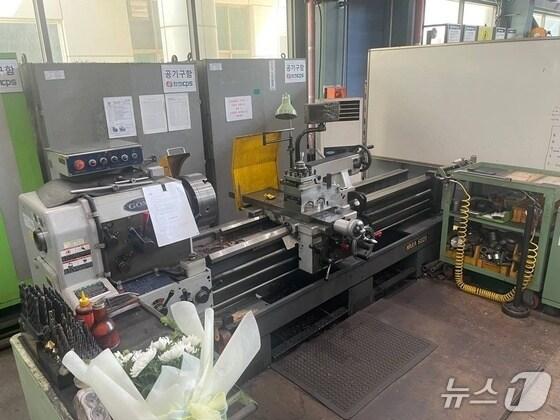 본문 이미지 -  지난 2일 태안화력발전소에서 작업 중 숨진 고 김충현 씨가 일하던 작업 현장. (김충현 씨 사망사고 대책위 제공, 재판매 및 DB금지) / 뉴스1 