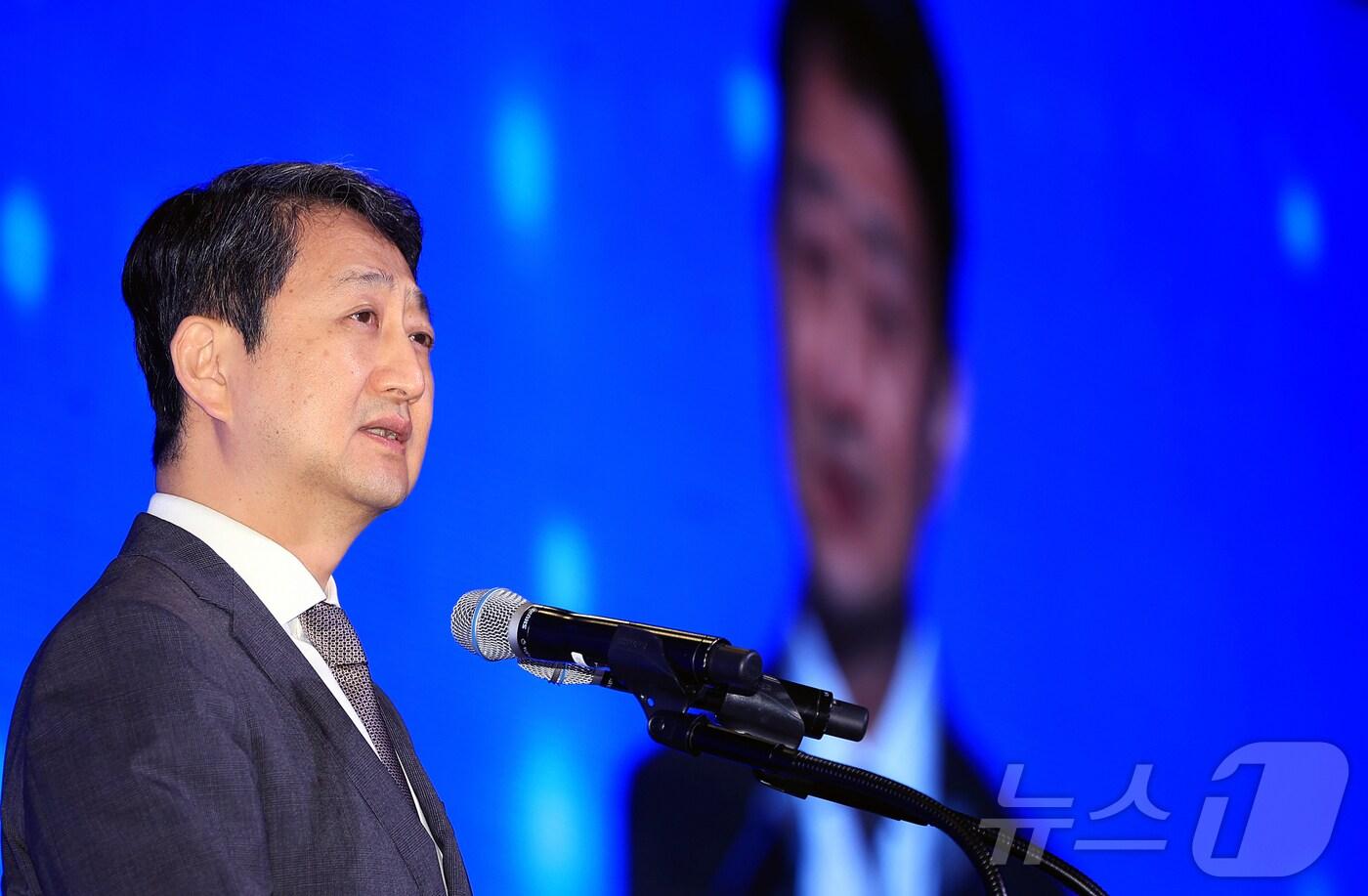 안덕근 산업통상자원부 장관이 축사를 하고 있다. 2025.6.9/뉴스1 ⓒ News1 김진환 기자