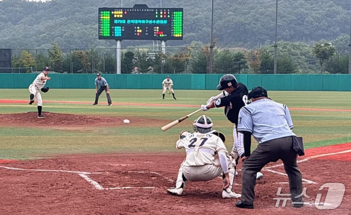 본문 이미지 - 지난해 충북 보은군서 열린 전국대학야구선수권대회  장면 (보은군 제공, 재판매 및 DB금지) /뉴스1