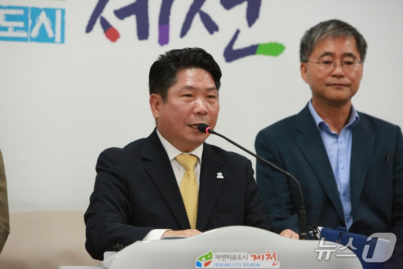 김창규 제천시장의 취임 3주년 기자회견.2025.7.1./뉴스1 ⓒ News1 손도언 기자 