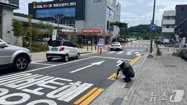 본문 이미지 - 대실 하나로마트 주변 일방통행 구간 전경(계룡시 제공.재판매 및 DB금지)/뉴스1