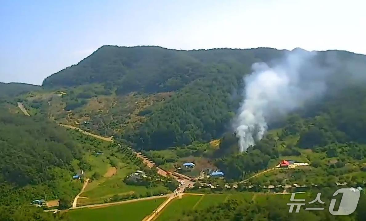 본문 이미지 - 10일 오후 2시 21분 충남 서천군 비인면 남당리 일원에서 산불이 났다. (산림청 제공.재판매 및 DB 금지)/뉴스1