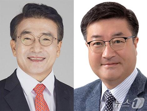 본문 이미지 - 고기철 국민의힘 서귀포시 당협위원장과 김승욱 국민의힘 제주시 을 당협위원장.