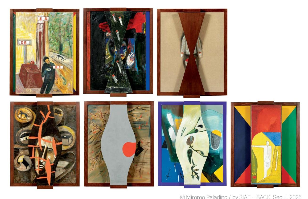 본문 이미지 - 밈모 팔라디노 Mimmo Paladino Untitled and Others oil on canvas in artist&#39;s wooden frame with painted scuptural element 109x88.5x15&#40;d&#41;cm and others, 7works | 1989 2억 ~ 5억 원&#41;