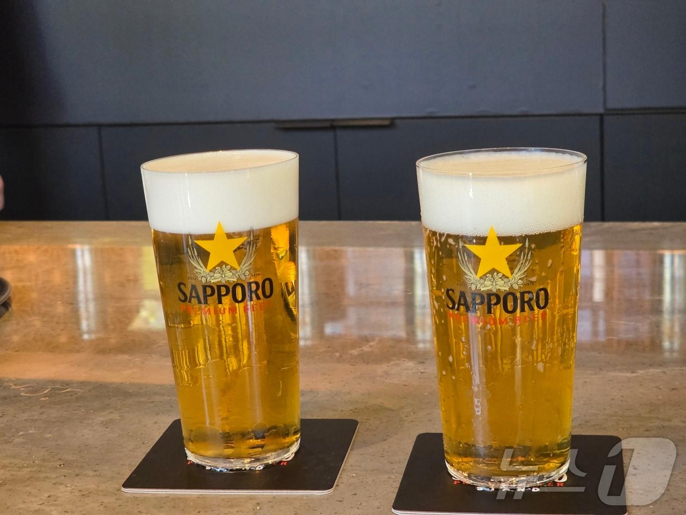 본문 이미지 - 서울 성수동에 위치한 '삿포로 프리미엄 비어 스탠드'. ⓒ 뉴스1 이형진 기자