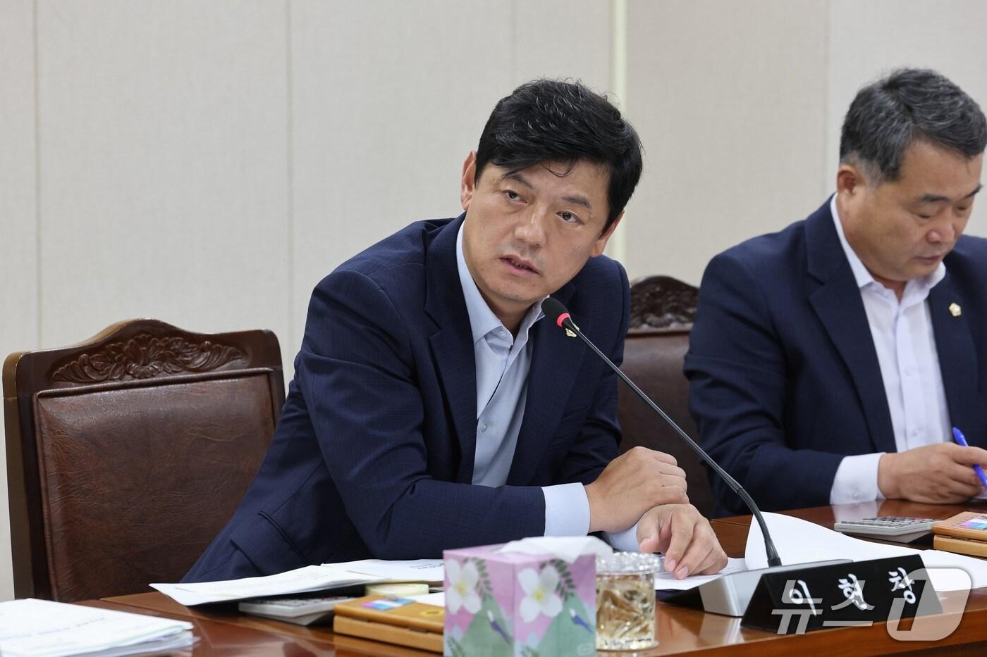 이현창 전남도의원이  ‘마을안전지킴이’ 제도의 실효성 확보를 촉구하고 있다.(전남도의회 제공, 재판매 및 DB 금지)/뉴스1 