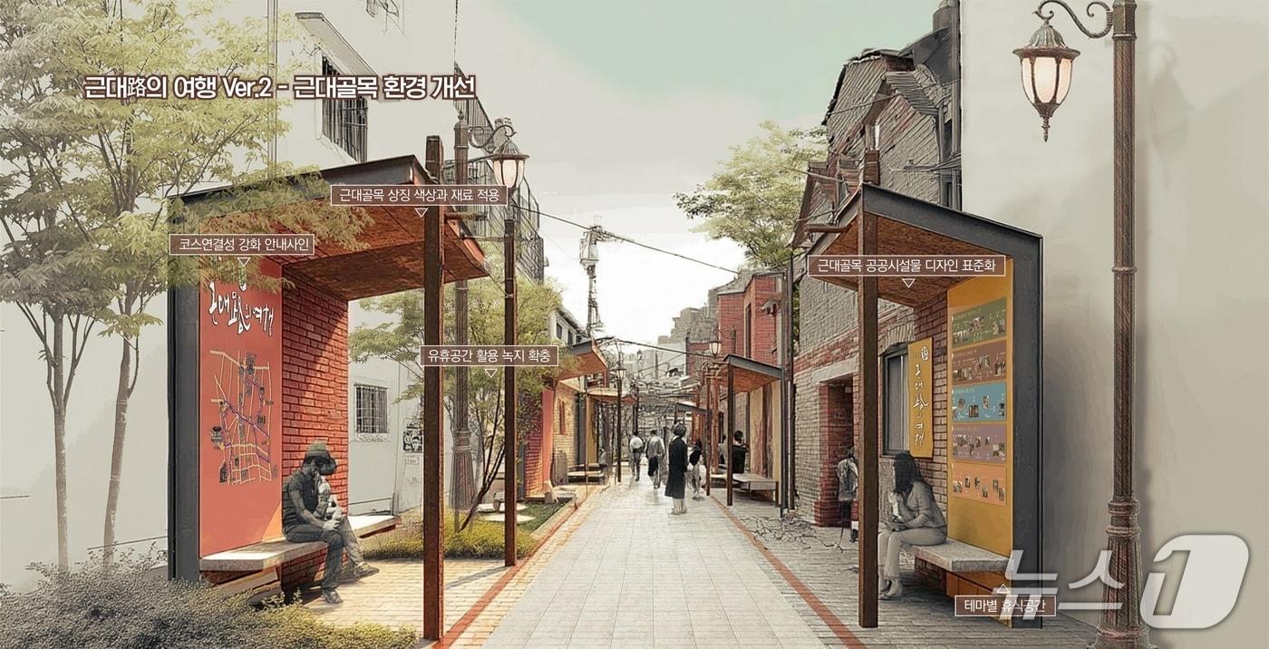 대구 동성로와 근대골목 등 대구 도심 경관이 새단장된다. 이미지는 근대골목 특화 역사·관광 디자인 안. &#40;대구 중구 제공. 재판매 및 DB 금지&#41;/뉴스1