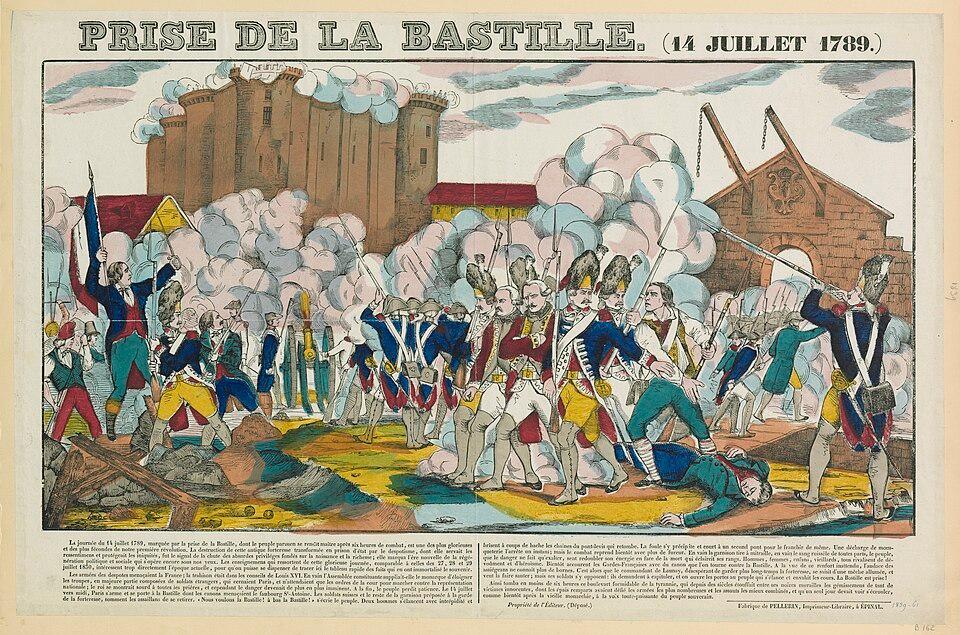 본문 이미지 - 바스티유 감옥 습격. (출처: 프랑스 국립도서관, 1839,Public domain, via Wikimedia Commons)