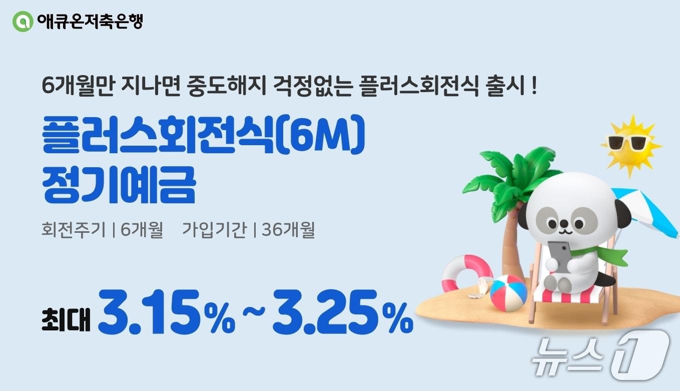 본문 이미지 - 애큐온저축은행 ‘플러스회전식(6M)정기예금’ 상품/사진제공=애큐온저축은행