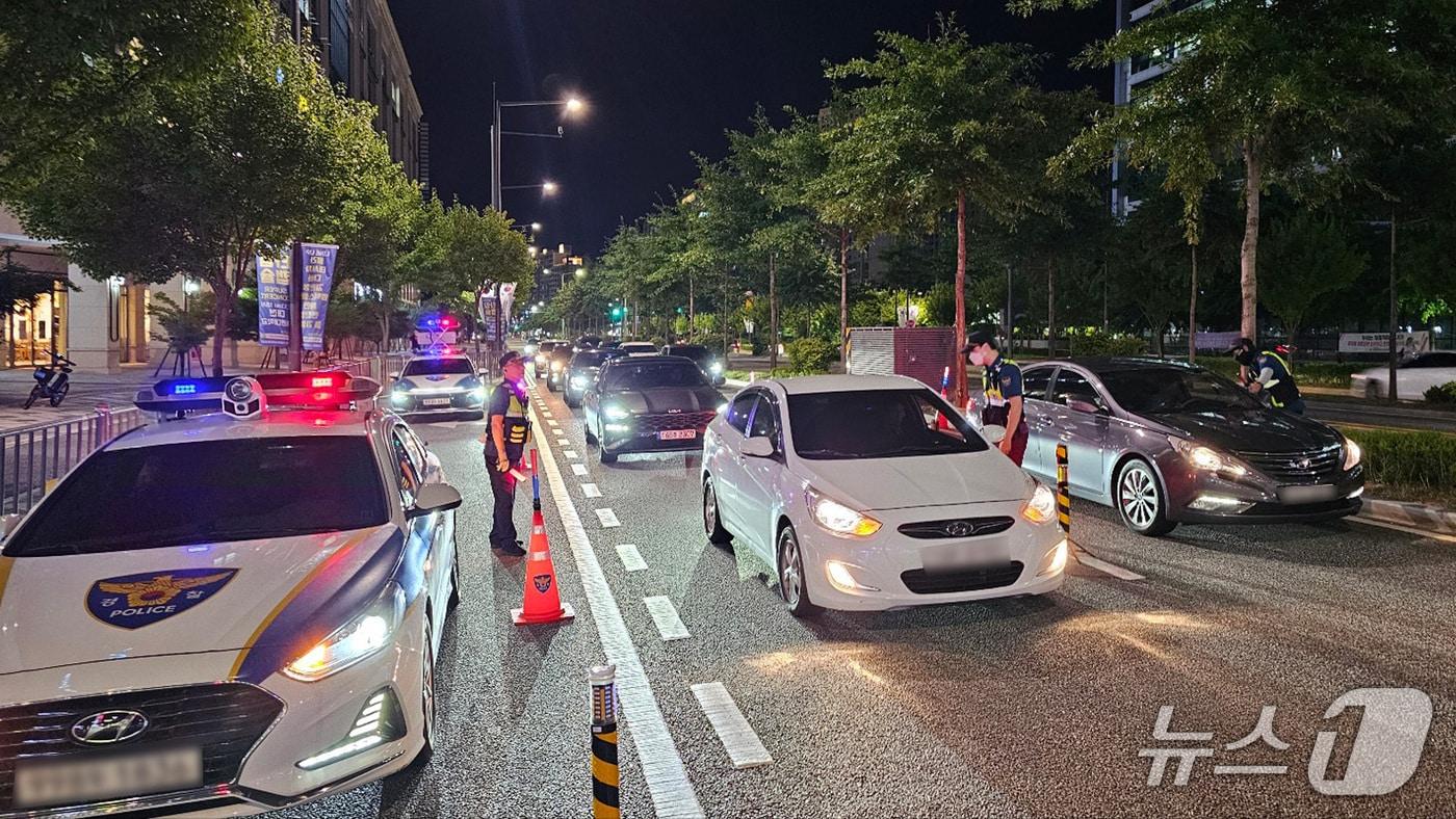  세종경찰 음주운전 단속 모습  (세종경찰청 제공. 재판매 및 DB금지)