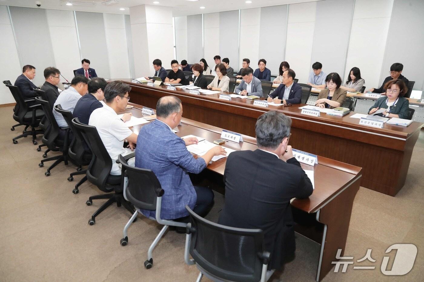 육동한 춘천시장, 역점과제 실무상황 점검회의.&#40;춘천시 제공, 재판매 및 DB금지&#41;