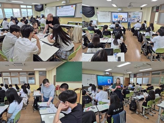 본문 이미지 - 충북국제교육원의 제천제일고등학교 세계시민교육과정 지원 프로그램.&#40;충북교육청 제공. 재판매 및 DB금지&#41;/뉴스1