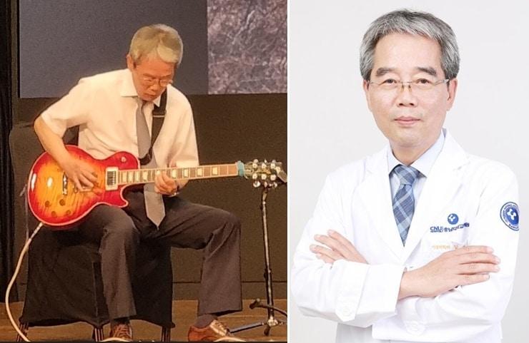 본문 이미지 - 전자기타를 연주하는 세종충남대병원 김종성 교수 (세종충남대병원 제공. 재판매 및 DB금지)
