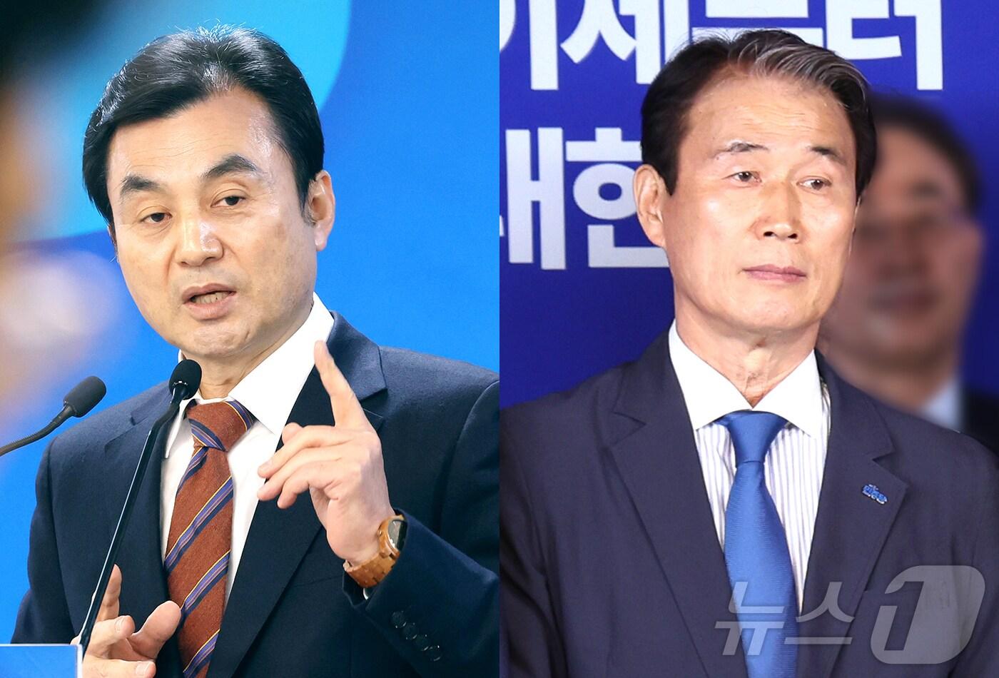 안규백 국방부 장관 후보자와  권오을 국가보훈부 장관 후보자. 뉴스1 ⓒ News1