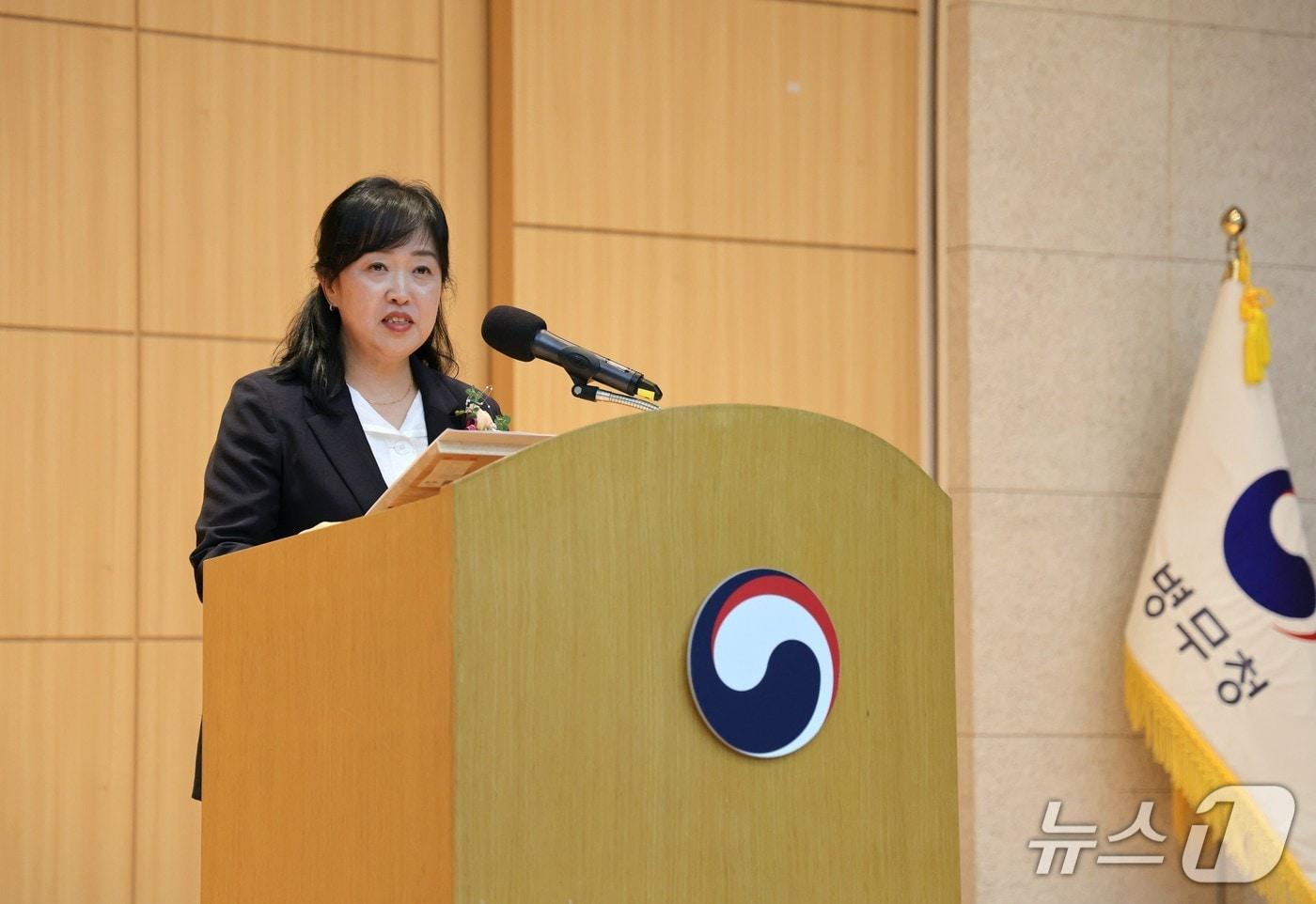  홍소영 병무청장이 14일 정부대전청사에서 취임사를 하고 있다. 2025.07.14. (병무청 제공)