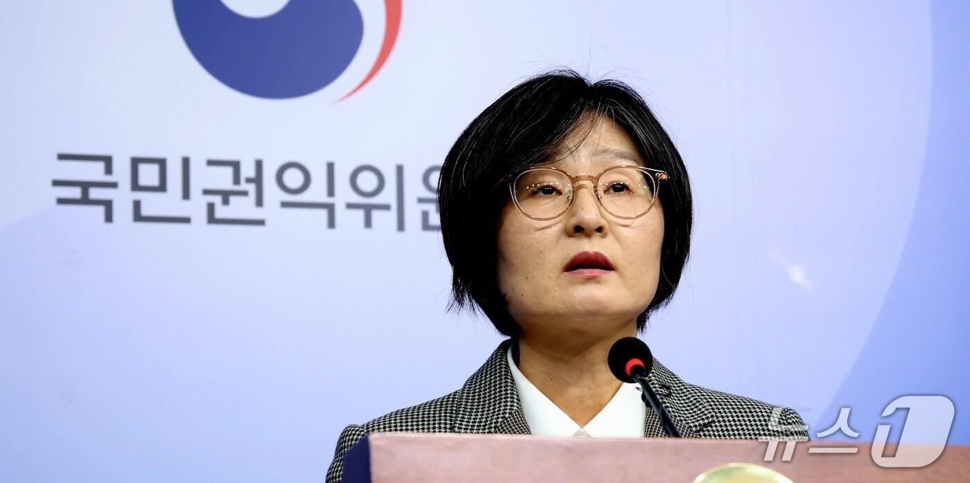 민성심 국민권익위원회 부패방지국장이 3일 오전 세종시 정부세종청사 에서 선관위 채용 비리 관련 후속 조치 요청 브리핑을 하고 있다. 2025.4.3/뉴스1