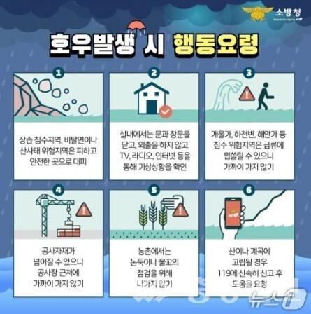 본문 이미지 - 호우발생시 행동요령. (예산군 제공. 재판매 및 DB금지)2025.7.15/뉴스1