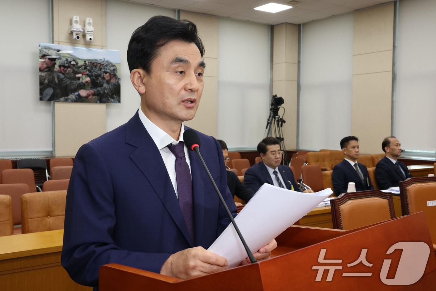 안규백 국방부 장관 후보자가 15일 오전 서울 여의도 국회 국방위원회 전체회의장에서 열린 인사청문회에 출석해 모두발언을 하고 있다. 2025.7.15/뉴스1 ⓒ News1 이광호 기자