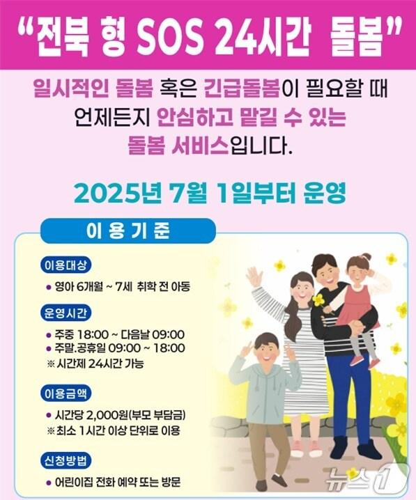 본문 이미지 - 전북형 SOS 돌봄센터(익산 딩동댕어린이집) 홍보 포스터.(전북도 제공. 재판매 및 DB금지)/뉴스1