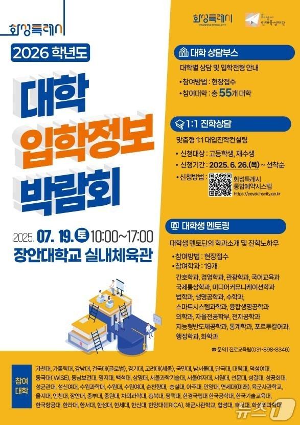 본문 이미지 - 2026학년도 대학입학정보박람회 포스터.(화성시 제공. 재판매 및 DB금지)