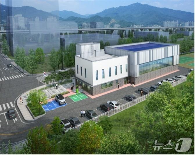 본문 이미지 - 김해시 부원동 217-11번지 일원에 건립되는 생활밀착형 체육관 조감도.(김해시 제공. 재판매 및 DB금지)