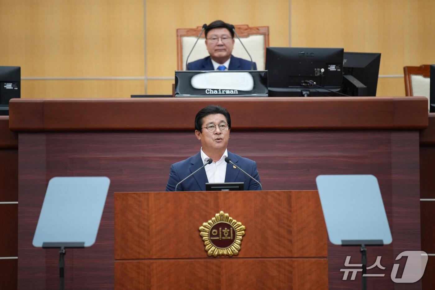 15일 최형열 전북도의원이 임시회에서 5분 발언을 하고 있다.(전북도의회제공. 재판매 및 DB금지)2025.7.15/뉴스1