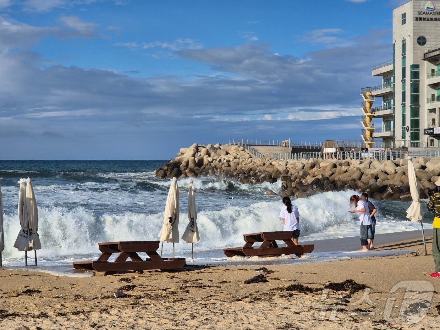 본문 이미지 - 성난 파도.(뉴스 DB)ⓒ News1 윤왕근 기자