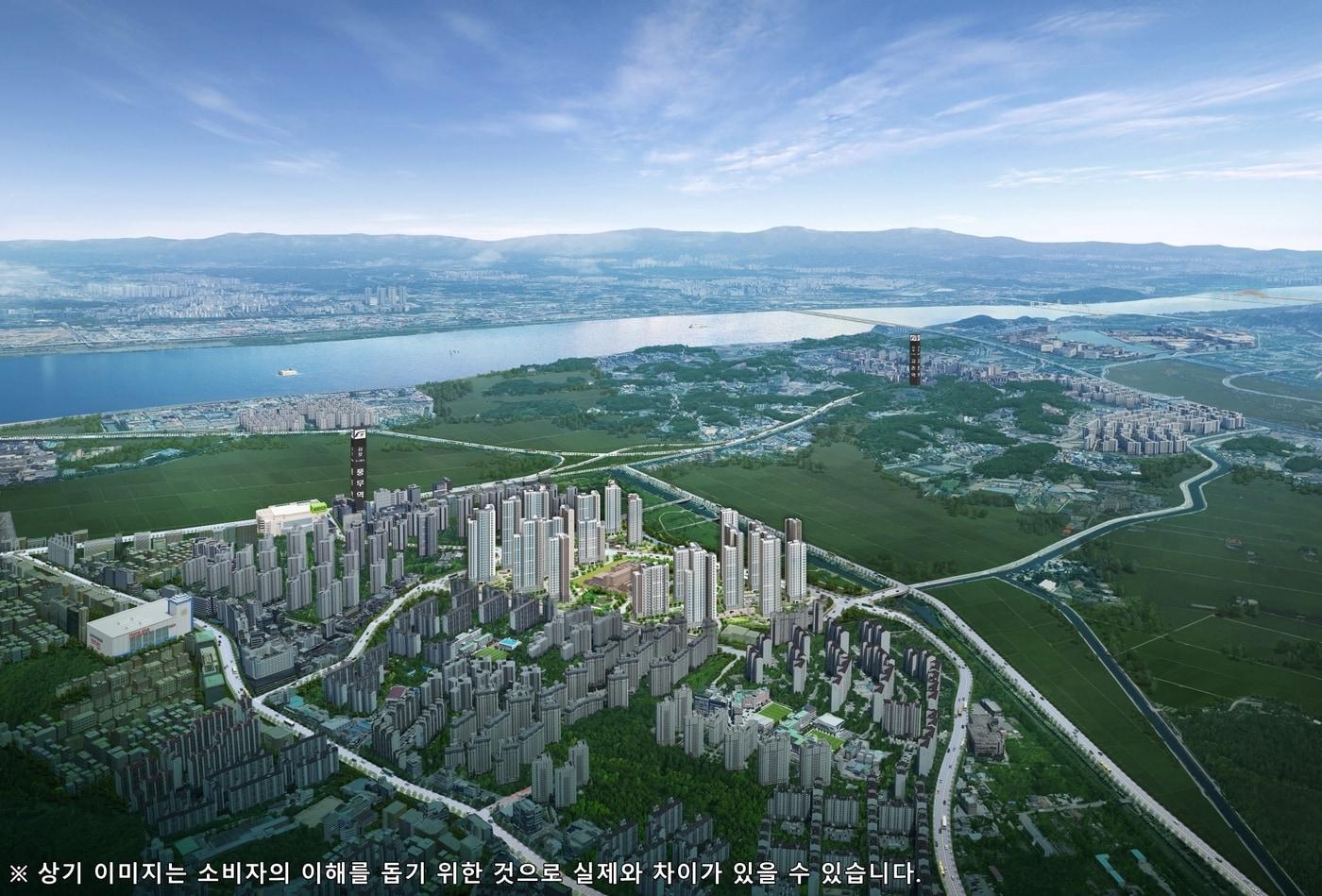 해링턴 플레이스 풍무 단지 조감도 