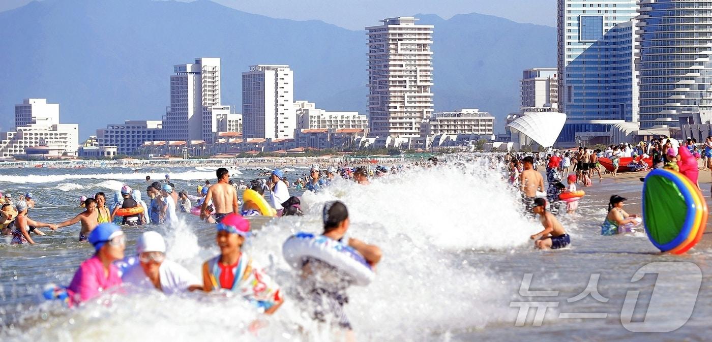 (평양 노동신문=뉴스1) = 북한의 원산 갈마해안관광지구. [국내에서만 사용가능. 재배포 금지. DB 금지. For Use Only in the Republic of Korea. Redistribution Prohibited] rodongphoto@news1.kr