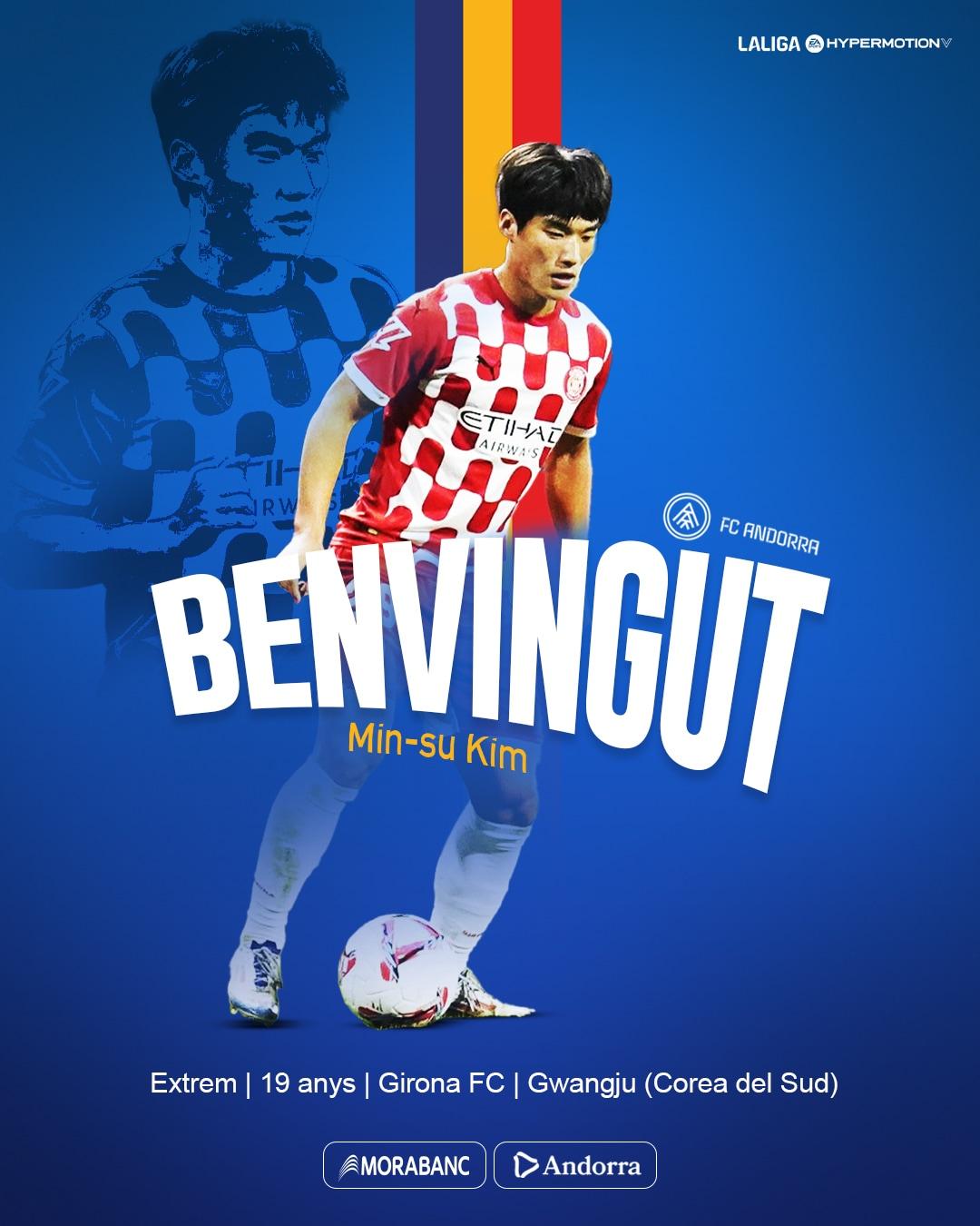 본문 이미지 - 스페인 2부리그 안도라FC로 임대 이적한 김민수. (안도라FC 페이스북 캡처)