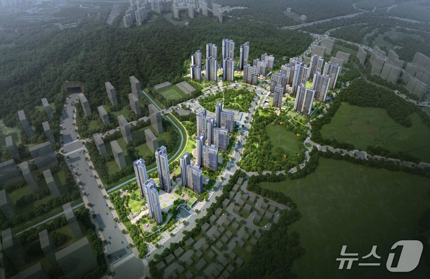의왕군포안산 공공주택지구 A1-1·A1-2·A1-4블록 민간참여 공공주택사업’ 조감도 &#40;금호건설 제공&#41;
